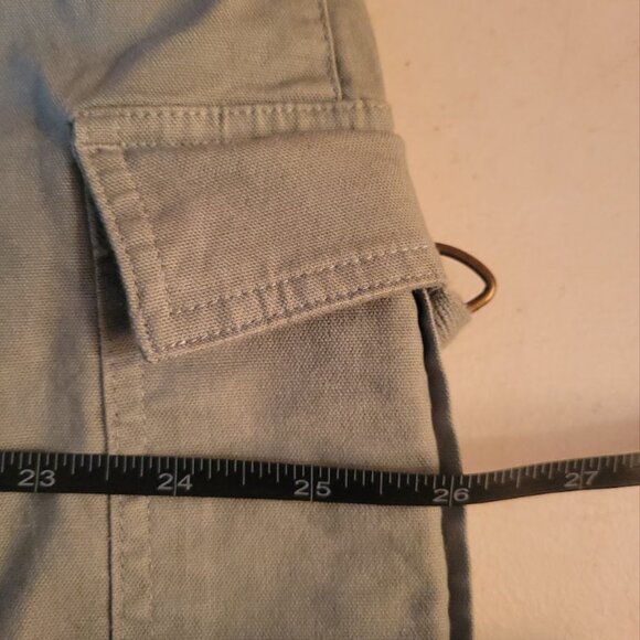 Sage Green Casual Cotton Canvas Cargo Skirt - Picture 12 of 13
